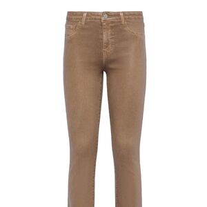 L’Agence Coated skinny Jeans in Rye (latte color) size 28 stretchy